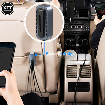 One Drag Six USB C Car Charger 6 Ports Extension 2 Type C 4 USB QC 3.0 PD Fast Charging Phone Charger Phone 65,5W High Power Adapter
