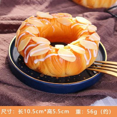 1 db élethű fánkkenyér műgyümölcs torta modell hamis étel pékség ablakdísz parti asztaldísz fotózási kellék