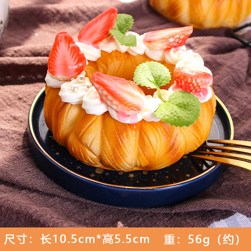 1 db élethű fánkkenyér műgyümölcs torta modell hamis étel pékség ablakdísz parti asztaldísz fotózási kellék