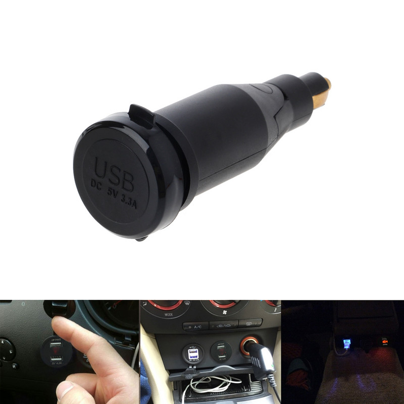 DIN3.1A motorkerékpár vízálló hálózati adapter dupla USB töltő szivargyújtóval Hella Motor cigaretta Lighte Dropshippinghez