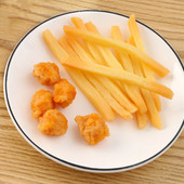 10 τεμ. Προσομοίωση μοντέλου τεχνητού ποπ κορν κοτόπουλου για τηγανιτές πατάτες για μπιφτέκι, βιτρίνα φαγητού, στηρίγματα προβολής Fake Food, παιδικά παιχνίδια