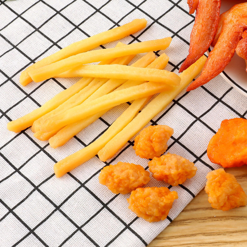 10 τεμ. Προσομοίωση μοντέλου τεχνητού ποπ κορν κοτόπουλου για τηγανιτές πατάτες για μπιφτέκι, βιτρίνα φαγητού, στηρίγματα προβολής Fake Food, παιδικά παιχνίδια