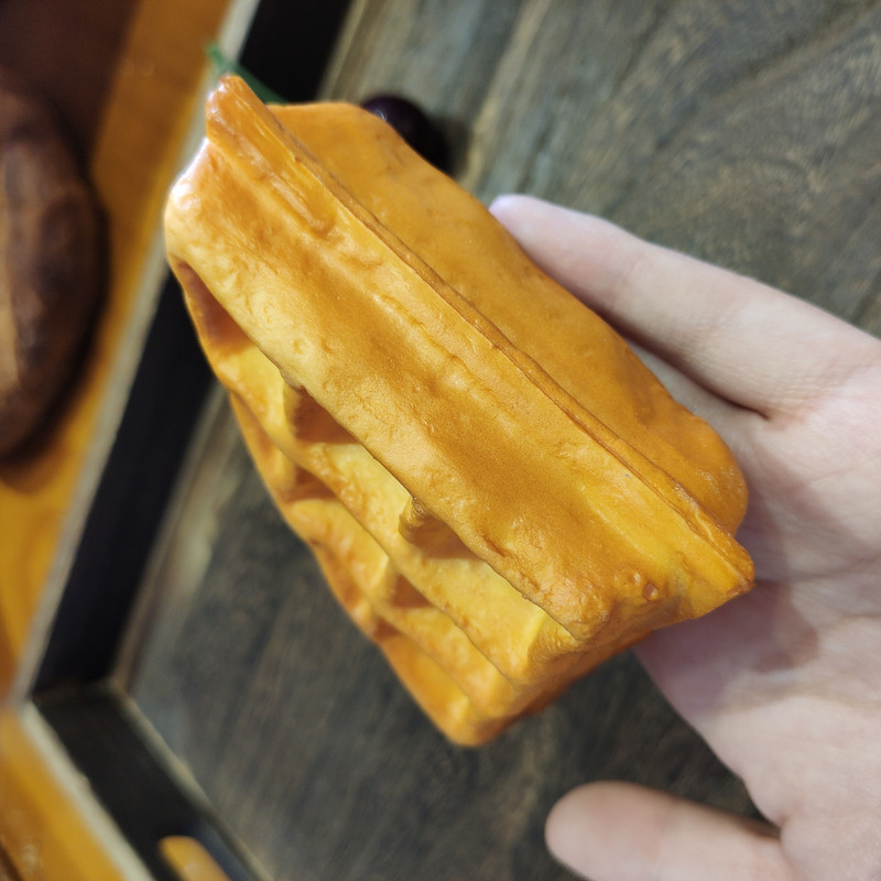 Προσομοίωση τεχνητού ψωμιού Μοντέλο φαγητού Τριγωνικές βάφλες Διακόσμηση σπιτιού Βιτρίνα κέικ καταστήματος Προβολή φωτογραφίας στηρίγματα Διακόσμηση τραπεζιού Αστεία