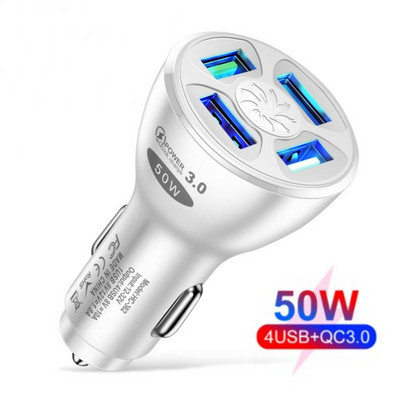 2A 5V autós töltő 3 portos gyorstöltés Samsung Huawei Iphone 11 8 Plus univerzális alumínium dupla USB autós töltő adapterhez