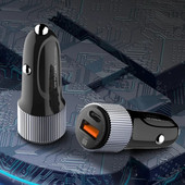 Kétportos 36 W-os autós töltő PD+QC3.0 töltéssel mobil eszközökhöz