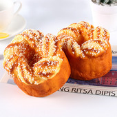 Szimulációs kenyér Hamis étel Mesterséges sütemény Squish Food Lassú visszapattanó játék Virág alakú kenyér fotózás kellékek Pu korai oktatás