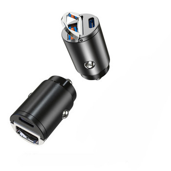 Φορτιστής αυτοκινήτου 30W Φορτιστής USB Fast Charge QC 3.0 Quick Charge Τύπος C Προσαρμογέας φόρτισης PD Πρίζα τσιγάρου Αναπτήρας Φορτιστής κινητού τηλεφώνου
