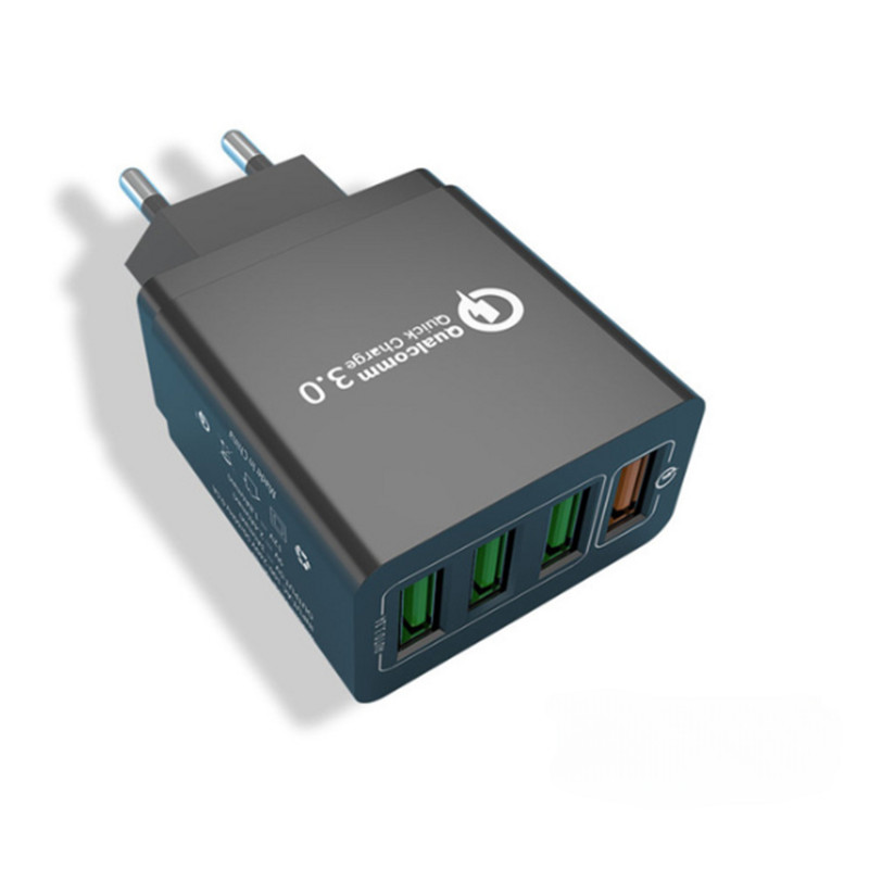 QC3.0 Γρήγορη φόρτιση 4USB πολλαπλών θυρών 5V/9V/12V Νέος φορτιστής ταξιδιού American Standard European Standard Quick Charging Qc3.0