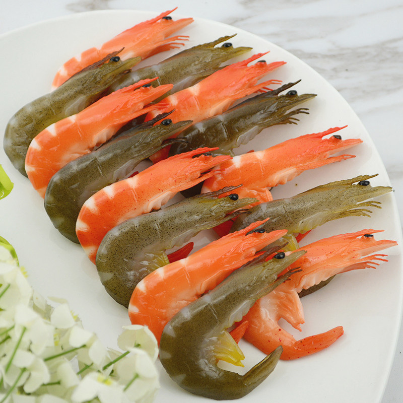 Προσομοίωση μοντέλου γαρίδας διακόσμηση φαγητού γαρίδας διακόσμηση παιδικό παιχνίδι σπιτιών παιχνίδια Προμήθειες πρώιμης εκπαίδευσης φωτογραφικά στηρίγματα