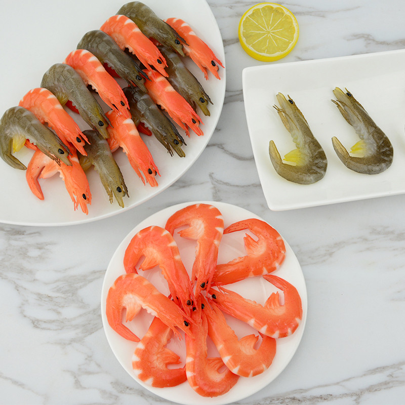 Προσομοίωση μοντέλου γαρίδας διακόσμηση φαγητού γαρίδας διακόσμηση παιδικό παιχνίδι σπιτιών παιχνίδια Προμήθειες πρώιμης εκπαίδευσης φωτογραφικά στηρίγματα