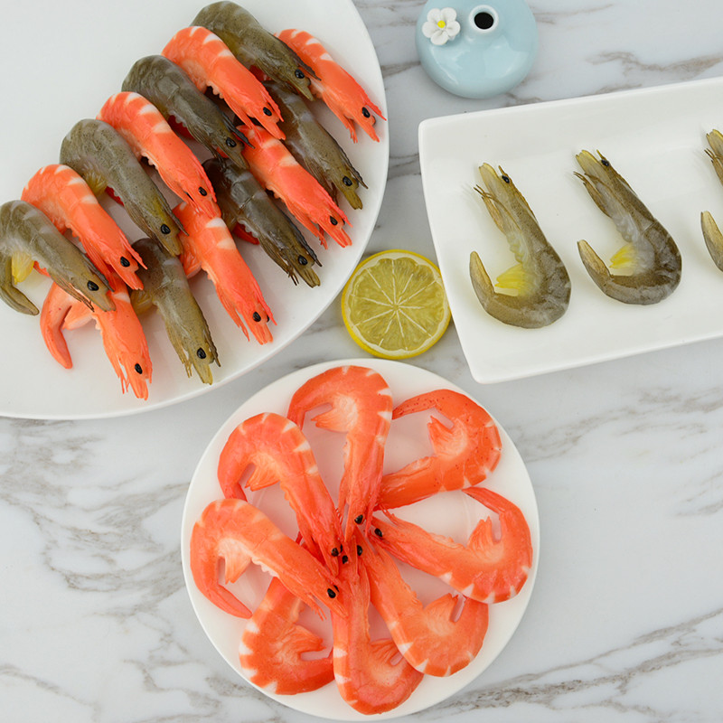 Προσομοίωση μοντέλου γαρίδας διακόσμηση φαγητού γαρίδας διακόσμηση παιδικό παιχνίδι σπιτιών παιχνίδια Προμήθειες πρώιμης εκπαίδευσης φωτογραφικά στηρίγματα