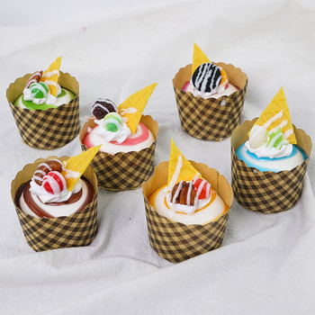1бр симулация PU занаятчийска хартиена чаша торта с плодове и ядки храна ресторант пекарна магазин декорация детска играчка мус десерт модел