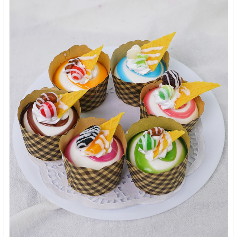 1 τμχ Simulation PU Craft Paper Cup Φρούτα καρύδι Κέικ Τρόφιμα Εστιατόριο Αρτοποιείο Κατάστημα Διακόσμηση καταστήματος Hildren`s Toy Mousse Model Dessert