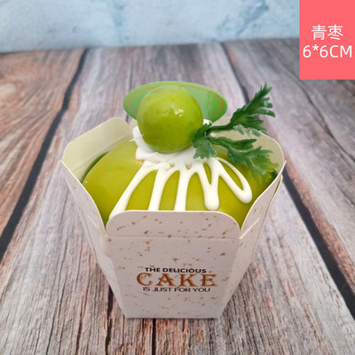 1db szimulációs tortamodell Hatszögletű papírpohár desszert kenyér étel Születésnapi esküvői fotó kellékek Díszíts cukrászdában minta kijelző