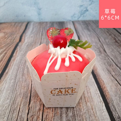 1db szimulációs tortamodell Hatszögletű papírpohár desszert kenyér étel Születésnapi esküvői fotó kellékek Díszíts cukrászdában minta kijelző