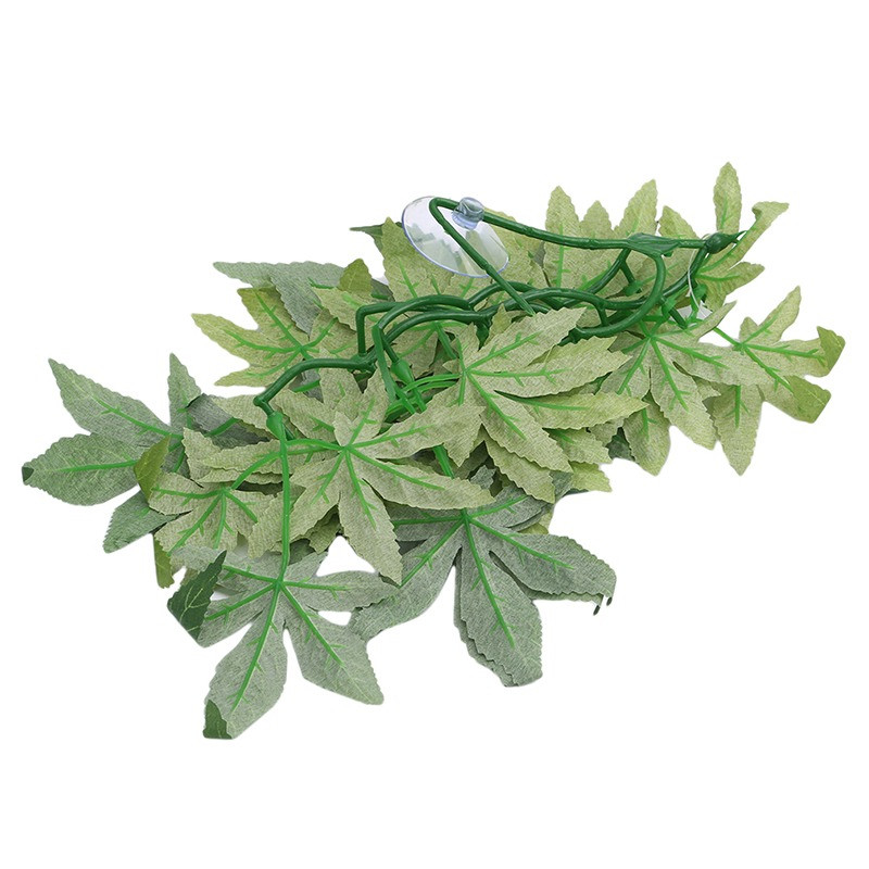 Ερπετό Terrarium Φυτική Διακόσμηση Ερπετόφυτα με βεντούζα για αμφίβια σαύρα Φίδι αναρρίχησης κατοικίδιων ζώων Δεξαμενή Διακόσμηση βιότοπων