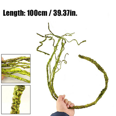 Ερπετά Εξωραϊσμός Αμπέλου Ψεύτικα κλαδιά τροπικού δάσους αφρός Rattan Terrarium Διακόσμηση βιότοπων για Lizard Chameleon