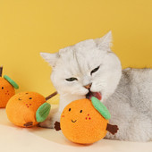 Legendog Catnip Παιχνίδι Γεμιστό Πορτοκάλι Ρεαλιστικό Μαλακό Χαριτωμένο Γατάκι Παίξτε Παιχνίδι Pet Chew Παιχνίδι Pet Διαδραστικό παιχνίδι Προϊόντα για κατοικίδια