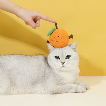 Legendog Cat Catnip Toy Пълнена оранжева Реалистично меко сладко коте Играчка за игра Pet Chew Toy Pet Interactive Toy Pet Products