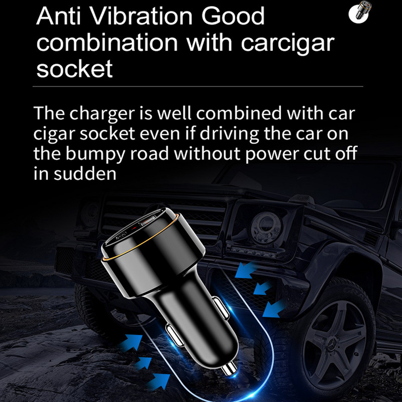 Διπλό USB QC 3.0 PD20W Car Charge Γρήγορη μίνι γρήγορη φόρτιση για iPhone 11 Προσαρμογέας φορτιστή κινητού τηλεφώνου Xiaomi Huawei στο αυτοκίνητο