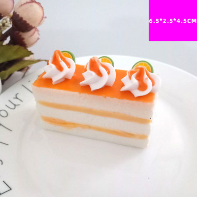 1 τμχ Προσομοίωση ορθογώνιο κέικ φρούτων pu craft ψεύτικα επιδόρπια για διακοσμήσεις βιτρίνας τούρτας διακόσμηση οικογενειακού πάρτι