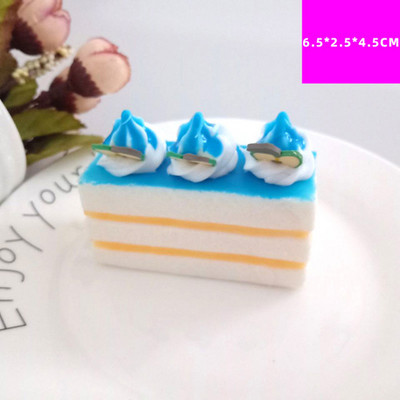 1 τμχ Προσομοίωση ορθογώνιο κέικ φρούτων pu craft ψεύτικα επιδόρπια για διακοσμήσεις βιτρίνας τούρτας διακόσμηση οικογενειακού πάρτι