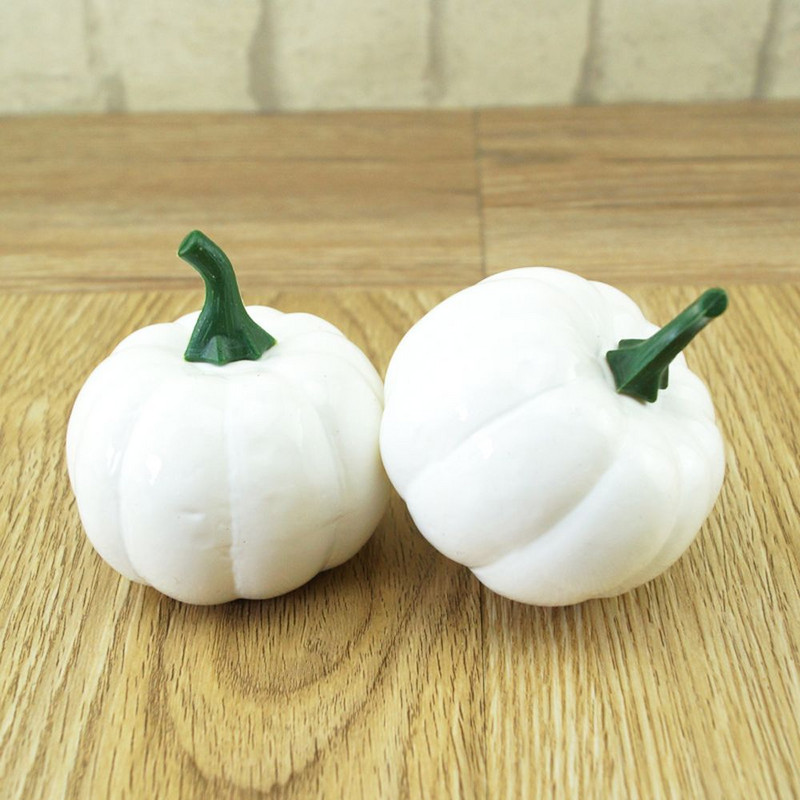 8 τμχ Simulation Pumpkin Golden Autumn Mini Pumpkin Set Απόκριες κολοκύθας Ευχαριστιών Διακόσμηση Κολοκύθα κουκουνάρια Acorns Prop