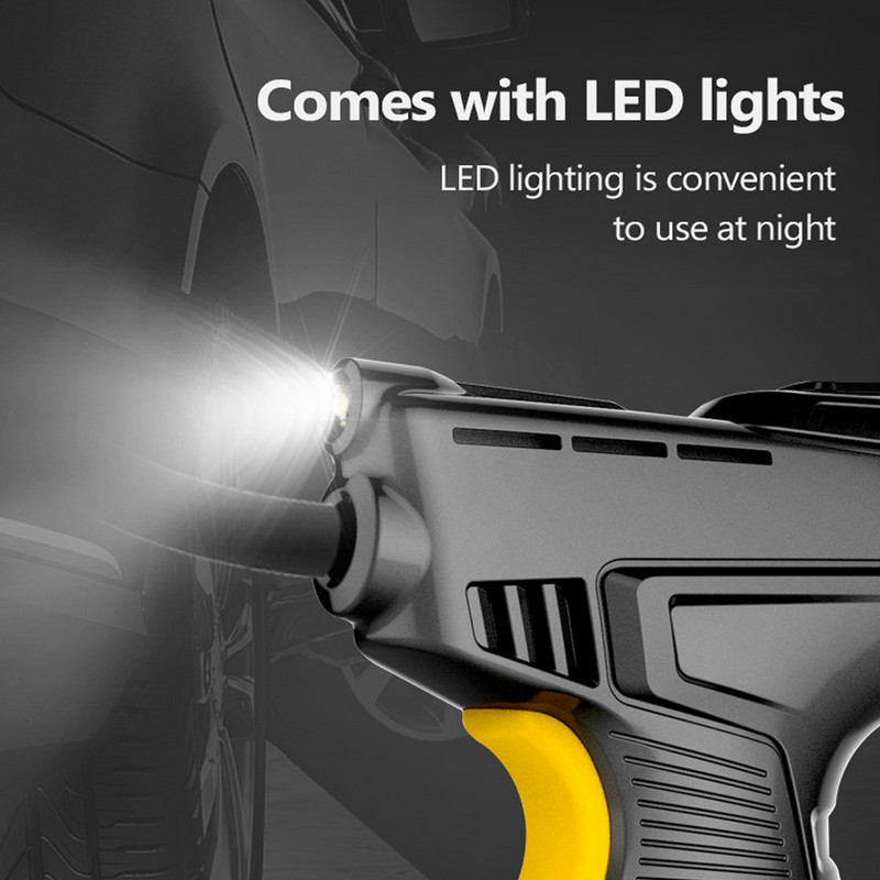 Autós légkompresszor 120 W újratölthető vezeték nélküli felfújható szivattyú hordozható légszivattyú autógumi felfújó digitális autós kerékpár labdákhoz