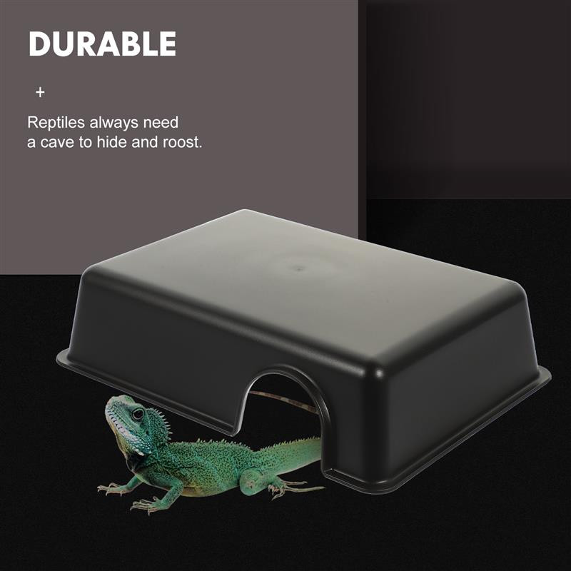 Terrarium Decorationsationss Hide Caves Πλαστική χελώνα Τεχνητή gecko καταφύγιο Σνακ Κρύβονται αράχνες Δεξαμενή ψαριών