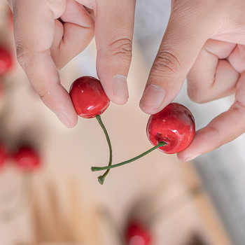 10 τμχ Vintage υψηλής ποιότητας Simulation Fruit Cherry Plastic Fake Cherry Photo Props Home Τεχνητά Ποικιλιακά Φρούτα Κατάστημα Μοντέλο Δεκ