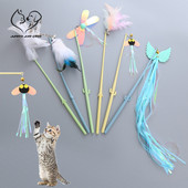 Szimulációs rovarok Interaktív macskajátékok Vicces tollmadár harangú macskabottal Játékok cicáknak, akik játszanak ugratós játékok Macskakellékek