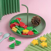 2τμχ Μπισκότο προσομοίωσης Χριστουγεννιάτικα μπισκότα μοντέλο προσομοίωσης κρέμα επιδόρπιο Χριστουγεννιάτικο παράθυρο επιδόρπιο τραπέζι διακοσμητικά στολίδια