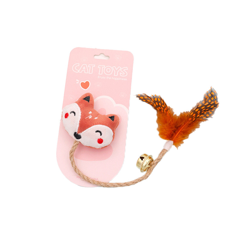 Kisállat macska fogtisztító játék vicces macska kötél játék kender kötél őrlőrúd toll csengő rágójáték menta baba kisállat játék macska tisztítószerek