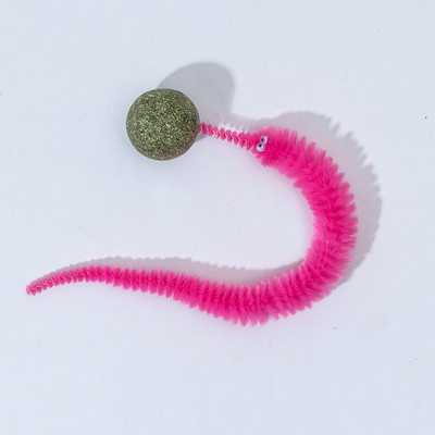 Αστεία προσομοίωση παιχνιδιού γάτας Caterpillar Kitten Toy Αλληλεπίδραση Παιχνίδι μπάλα γατούλας Παιχνίδι για κατοικίδια Clean Mouth Molar Teeth Teeth Προμήθειες για γάτα