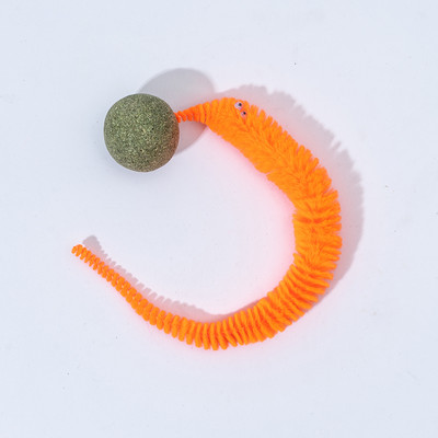 Αστεία προσομοίωση παιχνιδιού γάτας Caterpillar Kitten Toy Αλληλεπίδραση Παιχνίδι μπάλα γατούλας Παιχνίδι για κατοικίδια Clean Mouth Molar Teeth Teeth Προμήθειες για γάτα