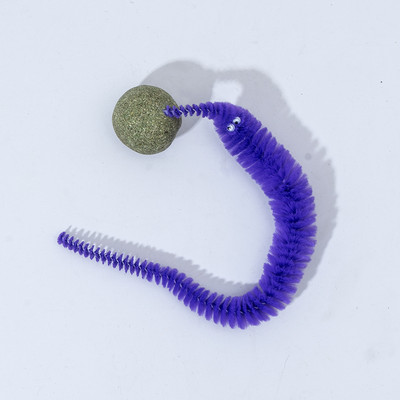 Αστεία προσομοίωση παιχνιδιού γάτας Caterpillar Kitten Toy Αλληλεπίδραση Παιχνίδι μπάλα γατούλας Παιχνίδι για κατοικίδια Clean Mouth Molar Teeth Teeth Προμήθειες για γάτα