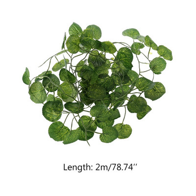 Artificial Vine Lizard Rattan Reptile Box Case Decor Habitat Bend Plant Leaves Στολίδι για αναρρίχηση Chameleon Lizards Gecko