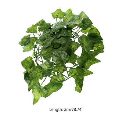 Artificial Vine Lizard Rattan Reptile Box Case Decor Habitat Bend Plant Leaves Στολίδι για αναρρίχηση Chameleon Lizards Gecko