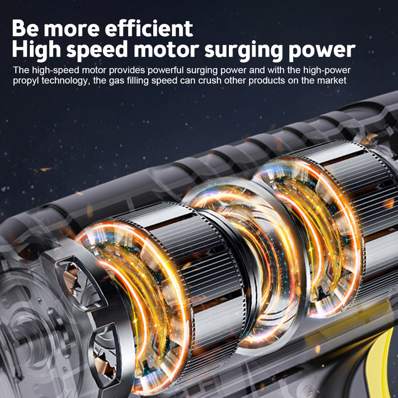 120 W-os autós légszivattyú vezetékes vezeték nélküli felfújható hordozható kompresszor digitális újratölthető autós gumiabroncs felfújó berendezés