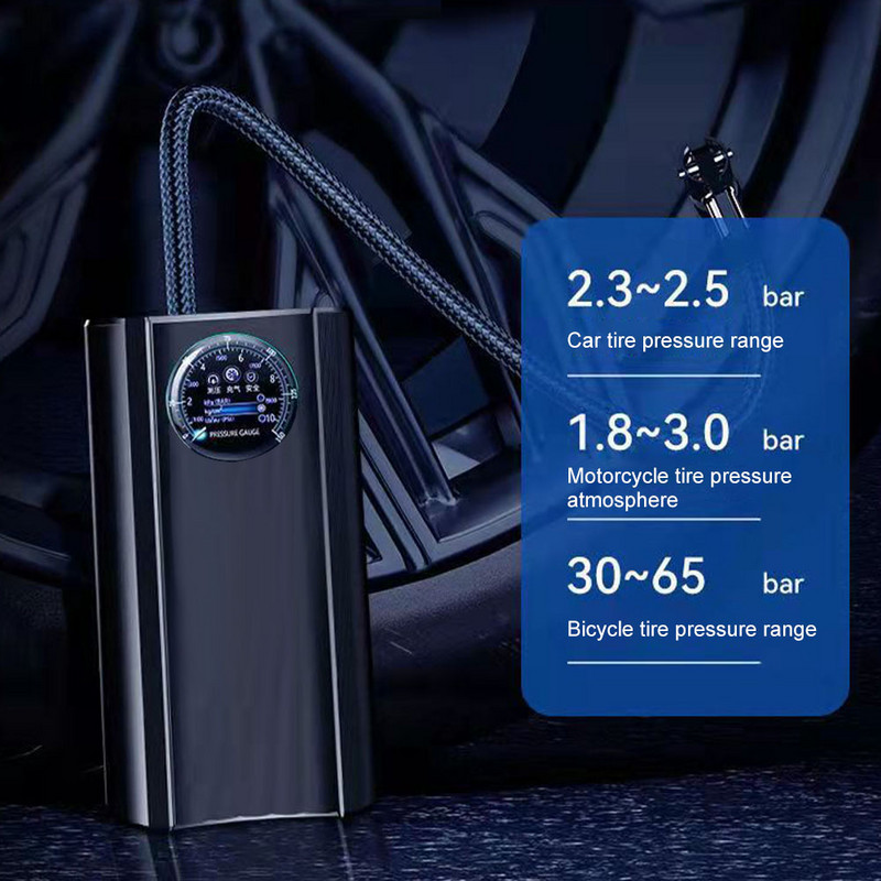 120 W-os mini autógumi felfújó 150 PSI hordozható légkompresszoros felfújható szivattyú motorkerékpár gumiabroncs golyóhoz