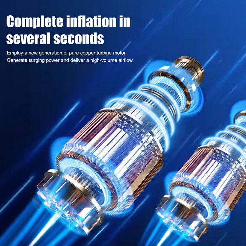 120 W-os mini autógumi felfújó 150 PSI hordozható légkompresszoros felfújható szivattyú motorkerékpár gumiabroncs golyóhoz