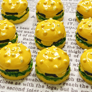 10 ΤΕΜ/ΛΟΤ Fake Mini Hamburger Shell Food Model DIY Simulation Baby Kitchen Toy Cream Κινητό τηλέφωνο Δώρα διακόσμησης σπιτιού