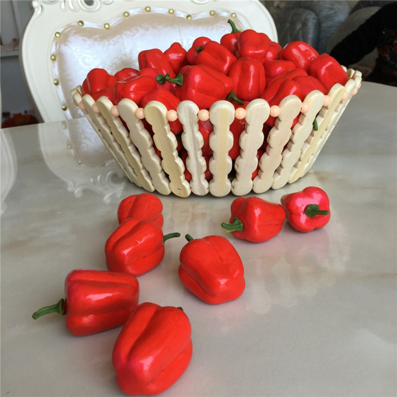 10db Mini Mesterséges Zöldség Kis Paprika Gyerekek Játék Játékok Szimuláció Chili kellékek Halloween dekoráció Party Étel kellékek