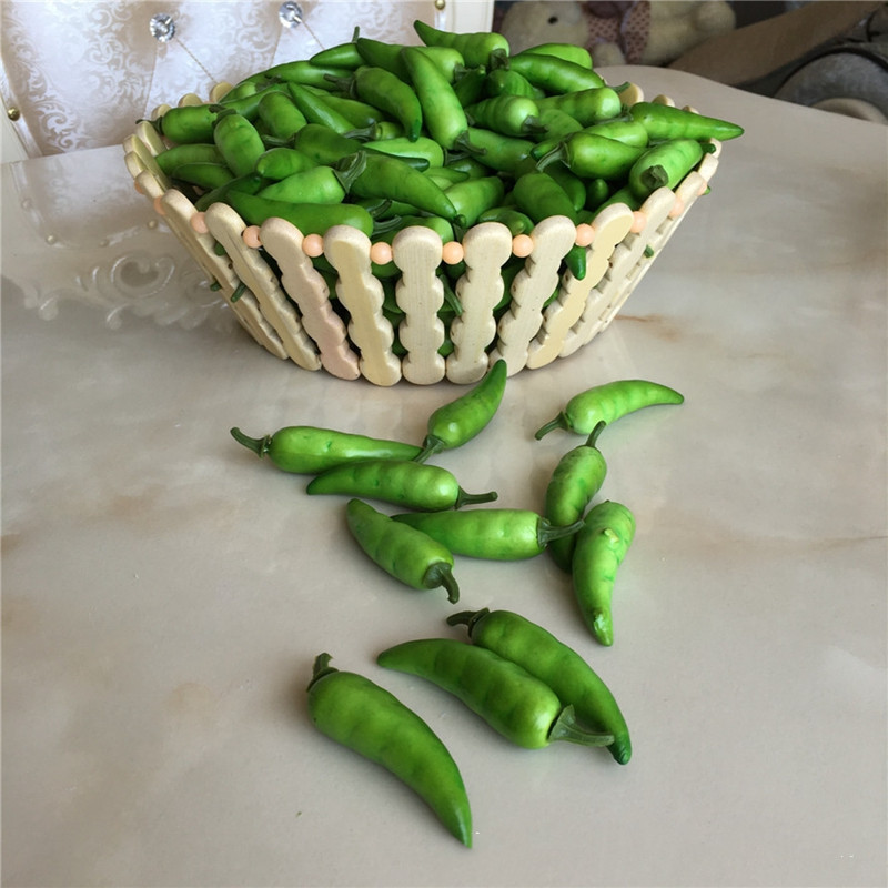 10db Mini Mesterséges Zöldség Kis Paprika Gyerekek Játék Játékok Szimuláció Chili kellékek Halloween dekoráció Party Étel kellékek