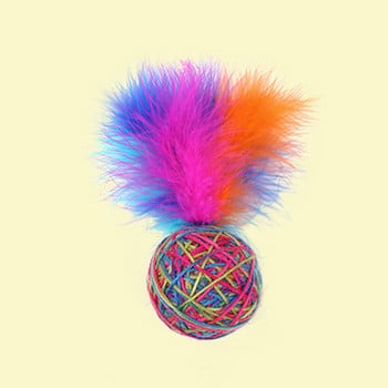 Legendog 2PCS Cat Ball Toy Interactive Lovely Cat Feather Toy Cat Rope Ball Pet Chew Toy For Pet Products