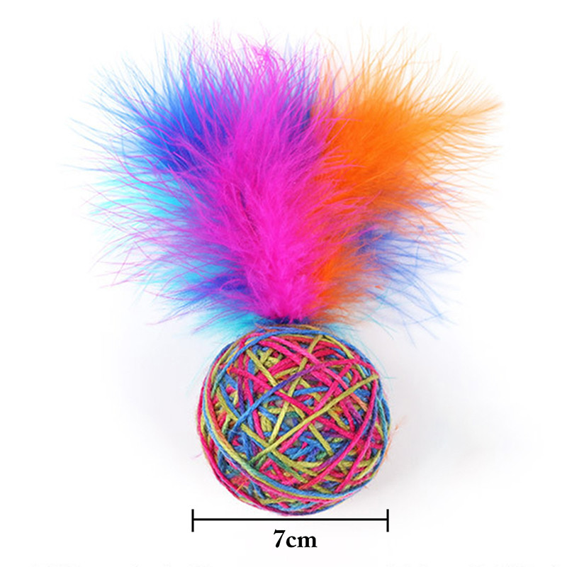 Legendog 2 DB macskagolyós játék, interaktív, kedves macskatoll játék macskakötéllabda kisállatrágójáték kisállat termékekhez