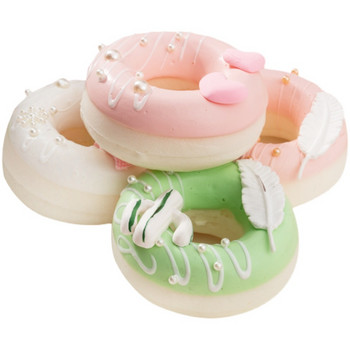 Προσομοίωση Τεχνητό Ροζ Πράσινο Λευκό Χαριτωμένο ντόνατς Τούρτα Προσομοίωση Ψωμί Τούρτα Διακόσμηση σπιτιού Εμφάνιση Γαμήλια διακόσμηση