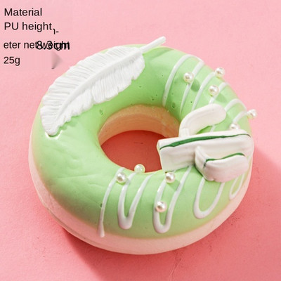 Προσομοίωση Τεχνητό Ροζ Πράσινο Λευκό Χαριτωμένο ντόνατς Τούρτα Προσομοίωση Ψωμί Τούρτα Διακόσμηση σπιτιού Εμφάνιση Γαμήλια διακόσμηση