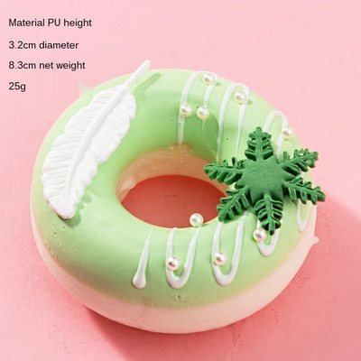 Προσομοίωση Τεχνητό Ροζ Πράσινο Λευκό Χαριτωμένο ντόνατς Τούρτα Προσομοίωση Ψωμί Τούρτα Διακόσμηση σπιτιού Εμφάνιση Γαμήλια διακόσμηση