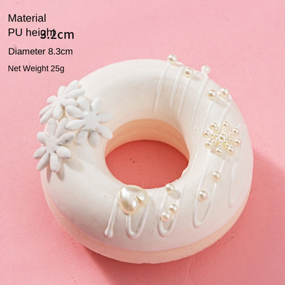 Προσομοίωση Τεχνητό Ροζ Πράσινο Λευκό Χαριτωμένο ντόνατς Τούρτα Προσομοίωση Ψωμί Τούρτα Διακόσμηση σπιτιού Εμφάνιση Γαμήλια διακόσμηση